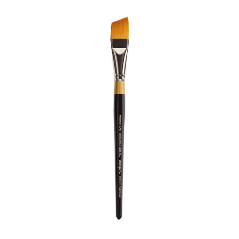 KINGART® Original Gold® 9400 Angle Shader Series, Premium Golden Taklon Multimedia Artist Brushes Out of the Wood