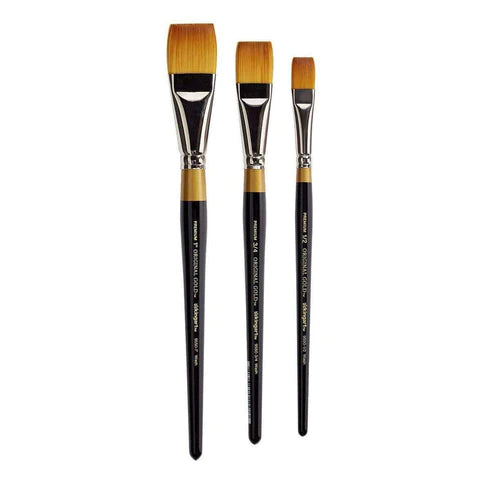 KINGART® Original Gold® 9550 Wash Glaze Series, Premium Golden Taklon Multimedia Artist Brushes Out of the Wood