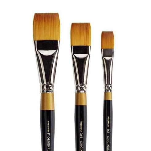 KINGART® Original Gold® 9550 Wash Glaze Series, Premium Golden Taklon Multimedia Artist Brushes Out of the Wood