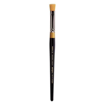 KINGART® Original Gold® 9875 Wavy Specialty Stippler Series, Premium Golden Taklon Multimedia Artist Brushes Out of the Wood
