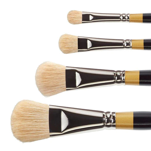 KINGART® Original Gold® 9270 Oval Mop Super Soft Natural Goat Hair Series Premium Multimedia Artist Brushes Out of the Wood