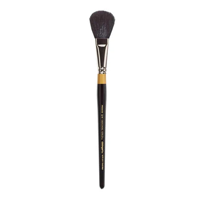 KINGART® Original Gold® 9275 Oval Mop Super Soft Dyed Black Natural Goat Hair Series Premium Multimedia Artist Brushes Out of the Wood